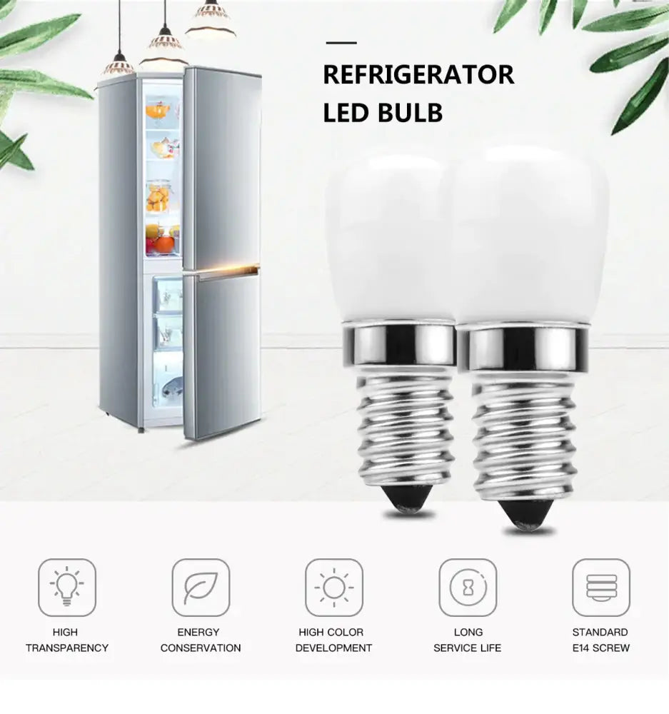 led fridge bulb 2 pack white warm kitchen light replacement