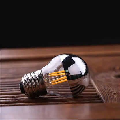 Dimmable silver bowl led g45 globe living room bulb 2700k & 6000k