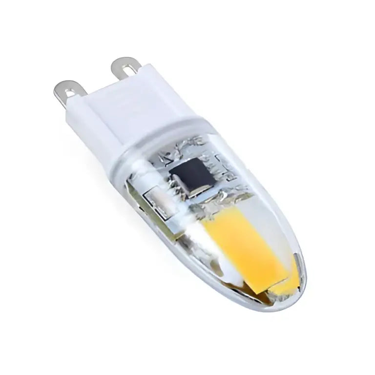 Warm white glass led g9 bulbs 5pcs set dining room lighting solution