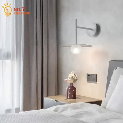 Minimalist matte gray & black led g9 wall lamp bedroom sconce