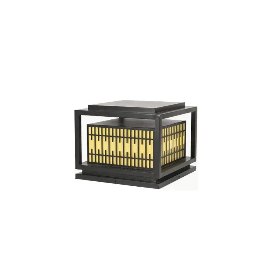 Modern black and gold led garden light outdoor landscape lantern