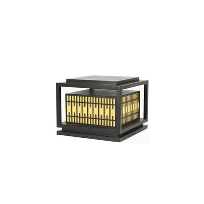 Modern black and gold led garden light outdoor landscape lantern