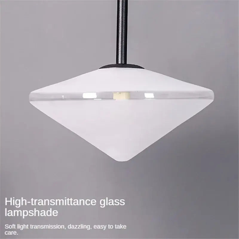 Minimalist black led glass wall lamp living room sconce