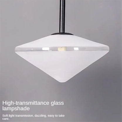 Minimalist black led glass wall lamp living room sconce