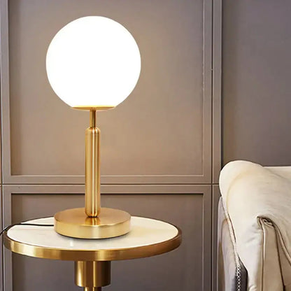 Modern black led glass ball table lamp bedroom light