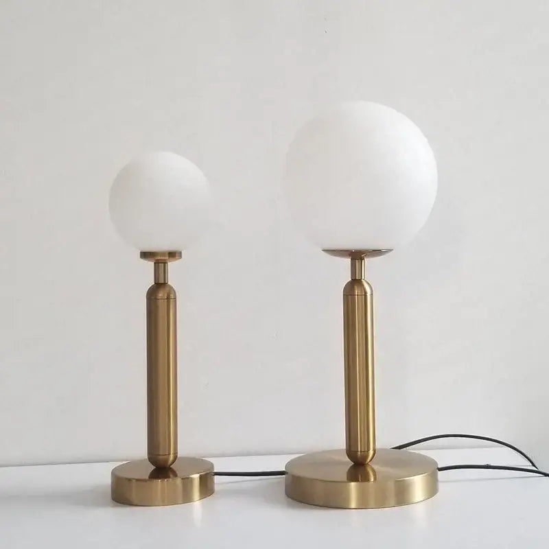 Modern black led glass ball table lamp bedroom light