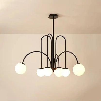 Modern gold led glass ball ceiling chandelier for dining room