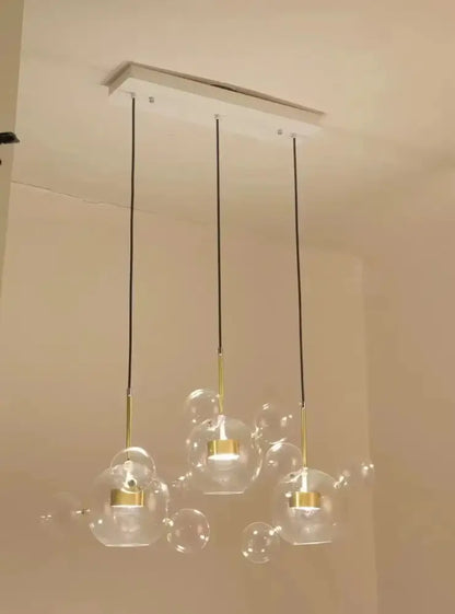 Modern gold glass ball chandelier – dining room pendant lights