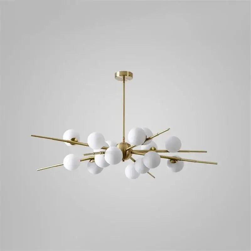 Modern gold led glass ball pendant light for dining room