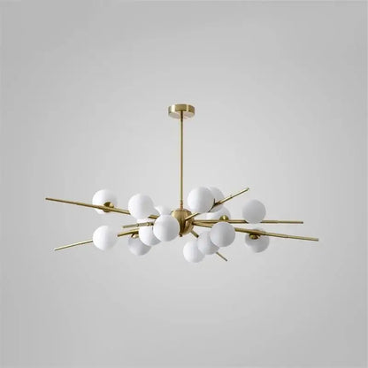 Modern gold led glass ball pendant light for dining room
