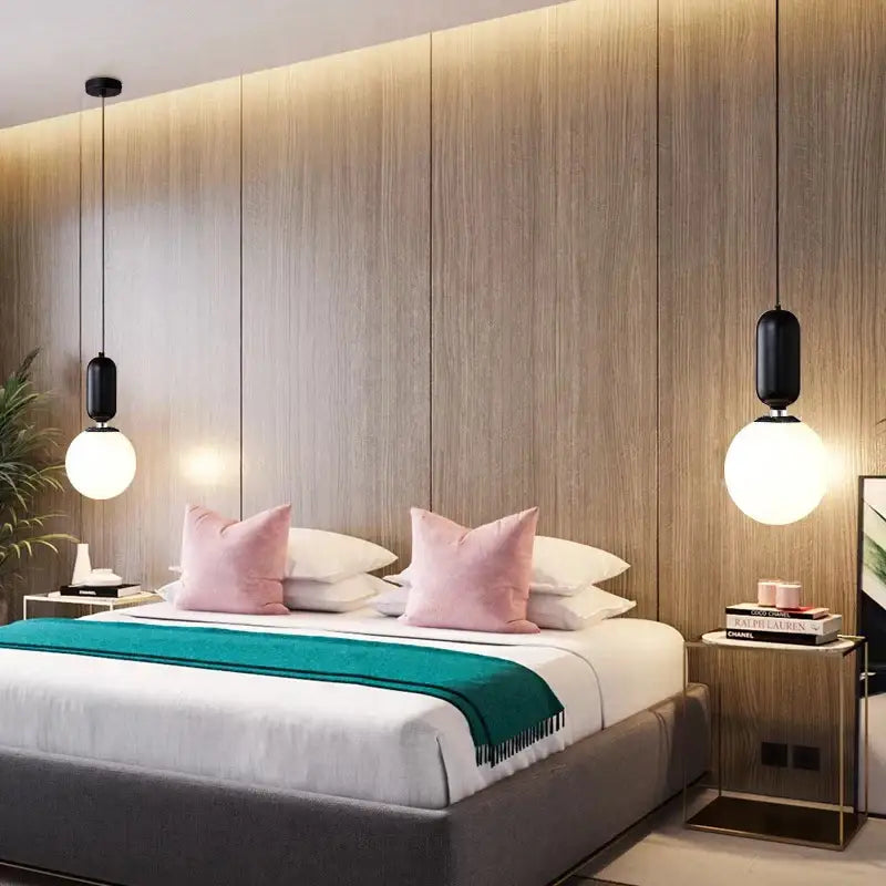 Modern led glass ball pendant lights for dining room kitchen