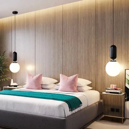 Modern led glass ball pendant lights for dining room kitchen