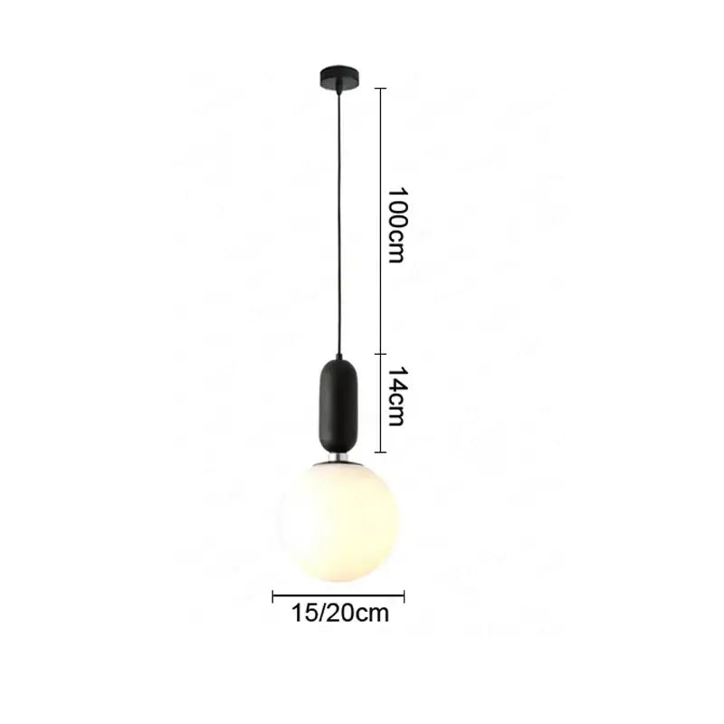 Modern led glass ball pendant lights for dining room kitchen