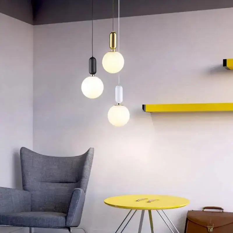 Modern led glass ball pendant lights for dining room kitchen