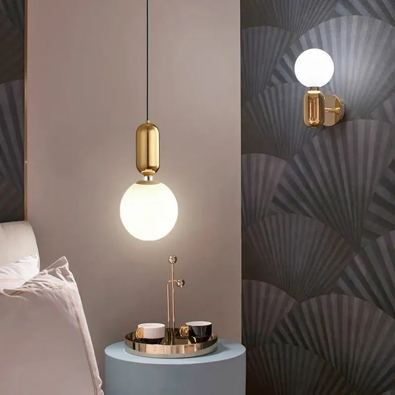 Modern led glass ball pendant lights for dining room kitchen