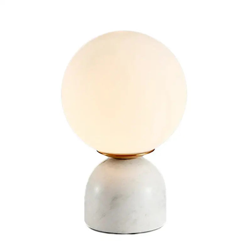 Green marble glass ball table lamp bedroom lighting set of 2