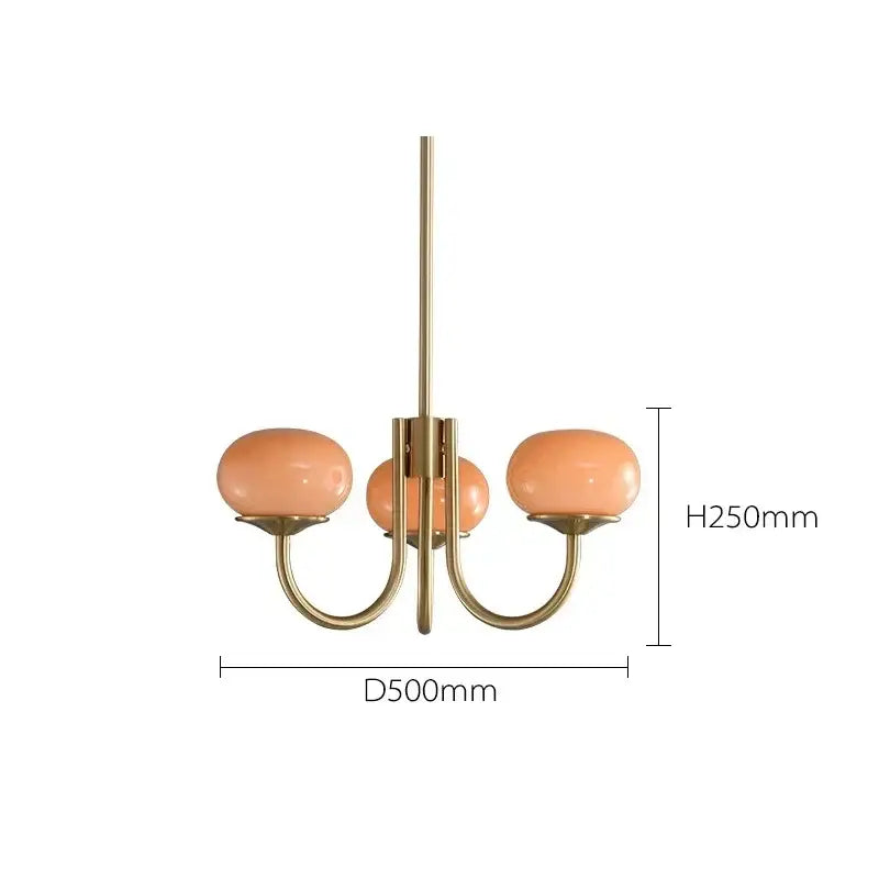 Modern pink & milky white led glass balls chandelier bedroom light