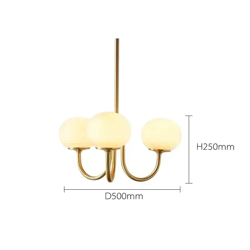 Modern pink & milky white led glass balls chandelier bedroom light