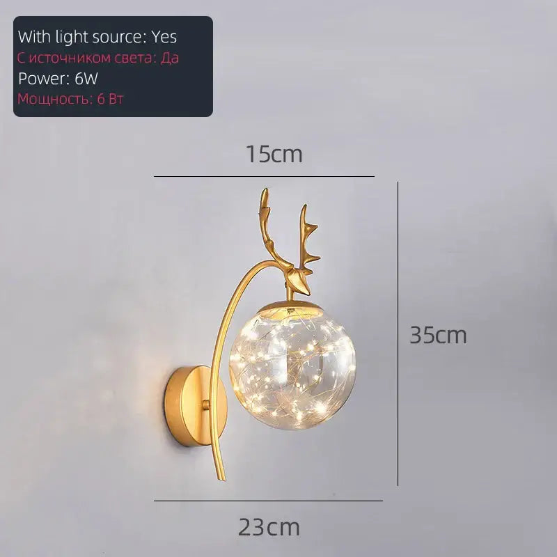 Modern gold & black led glass bulb pendant light dining room