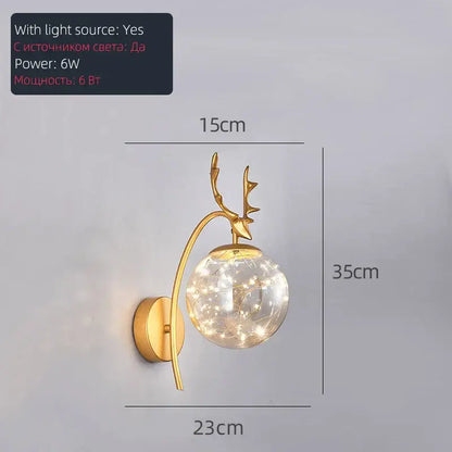 Modern gold & black led glass bulb pendant light dining room