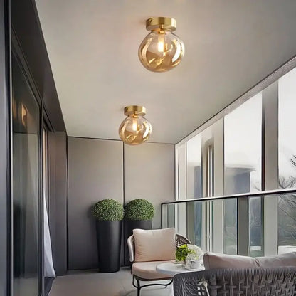 Modern brass & black led glass ceiling chandeliers – dining room
