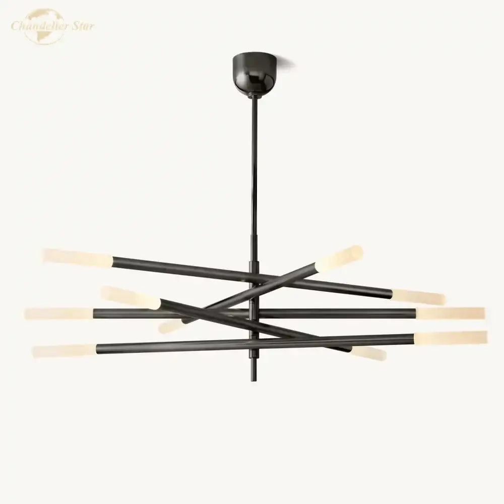 Modern brass led glass chandelier for dining room