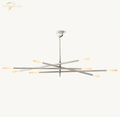 Modern brass led glass chandelier for dining room