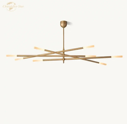 Modern brass led glass chandelier for dining room
