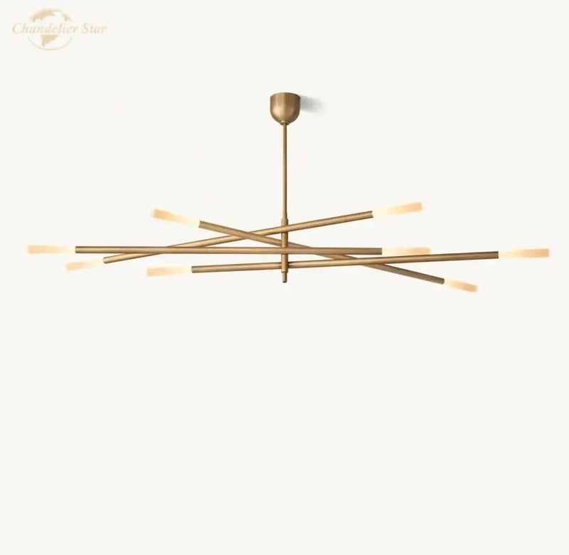 Modern brass led glass chandelier for dining room