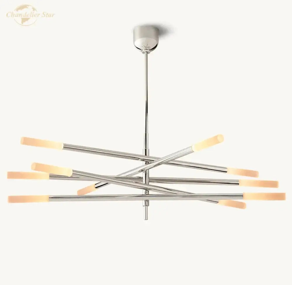 Modern brass led glass chandelier for dining room
