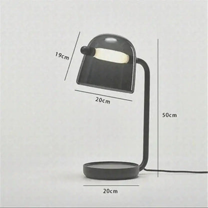 Modern curved black led glass floor lamp living room lighting