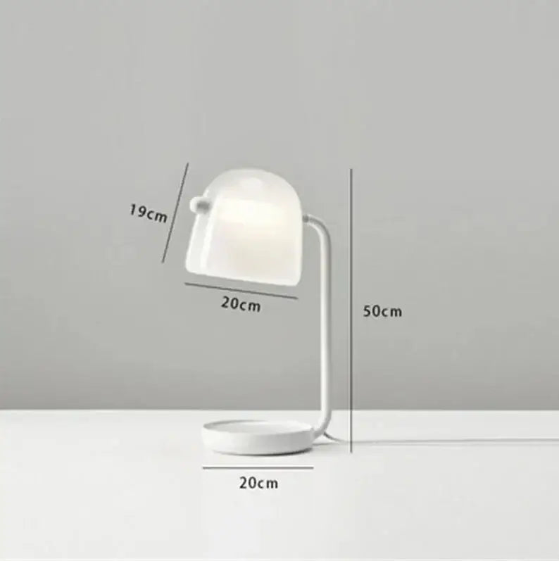 Modern curved black led glass floor lamp living room lighting