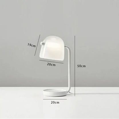 Modern curved black led glass floor lamp living room lighting