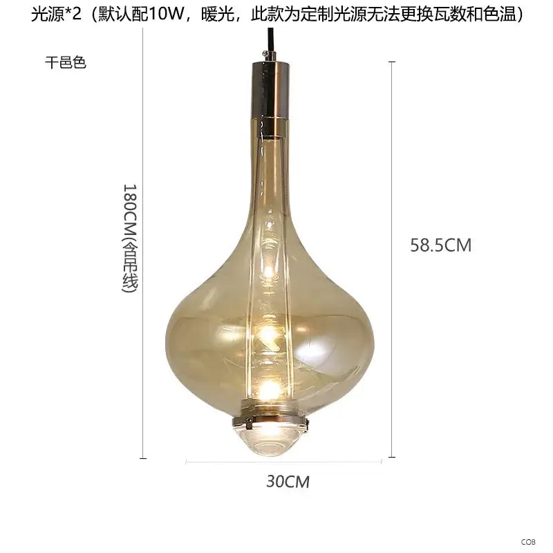 Modern teardrop led glass pendant chandelier – kitchen dining room