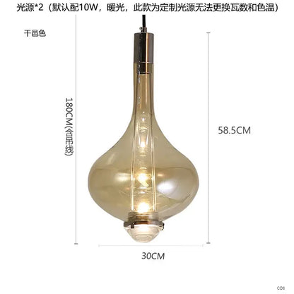 Modern teardrop led glass pendant chandelier – kitchen dining room