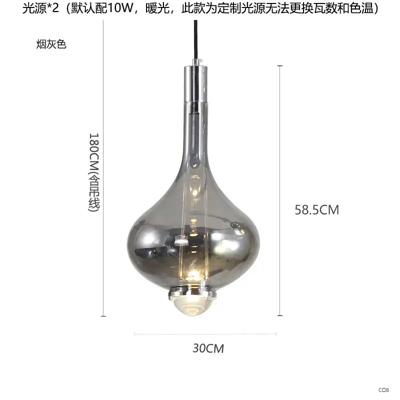 Modern teardrop led glass pendant chandelier – kitchen dining room