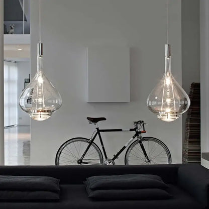 Modern teardrop led glass pendant chandelier – kitchen dining room