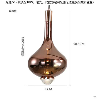 Modern teardrop led glass pendant chandelier – kitchen dining room