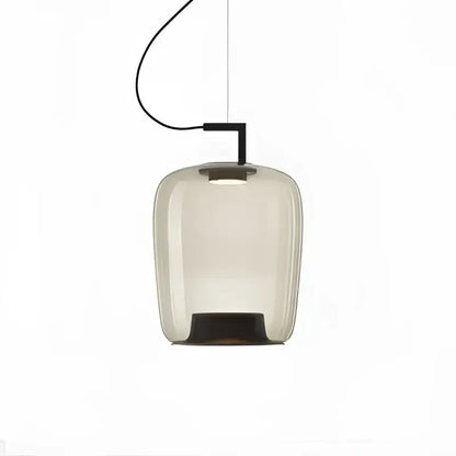 Modern gray led glass pendant chandelier for kitchen dining room