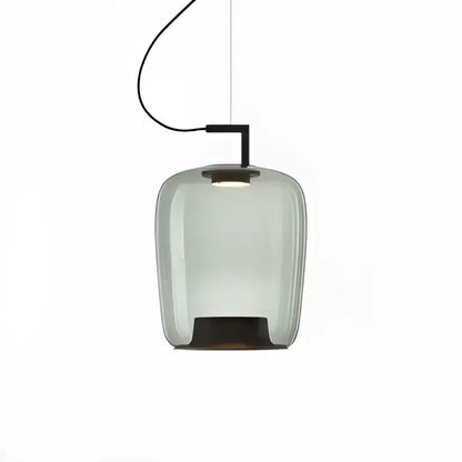 Modern gray led glass pendant chandelier for kitchen dining room