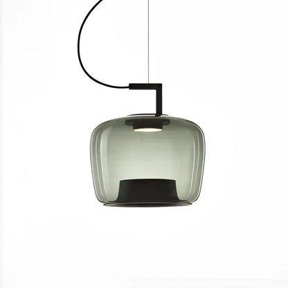 Modern gray led glass pendant chandelier for kitchen dining room