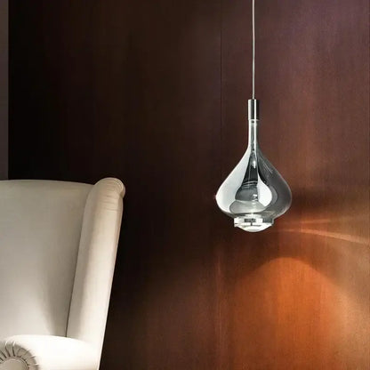 Modern amber & clear led glass pendant lamp kitchen lighting
