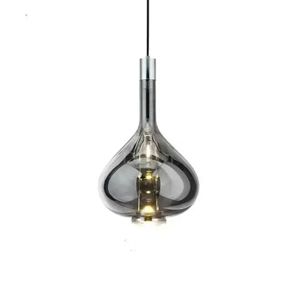 Modern amber & clear led glass pendant lamp kitchen lighting