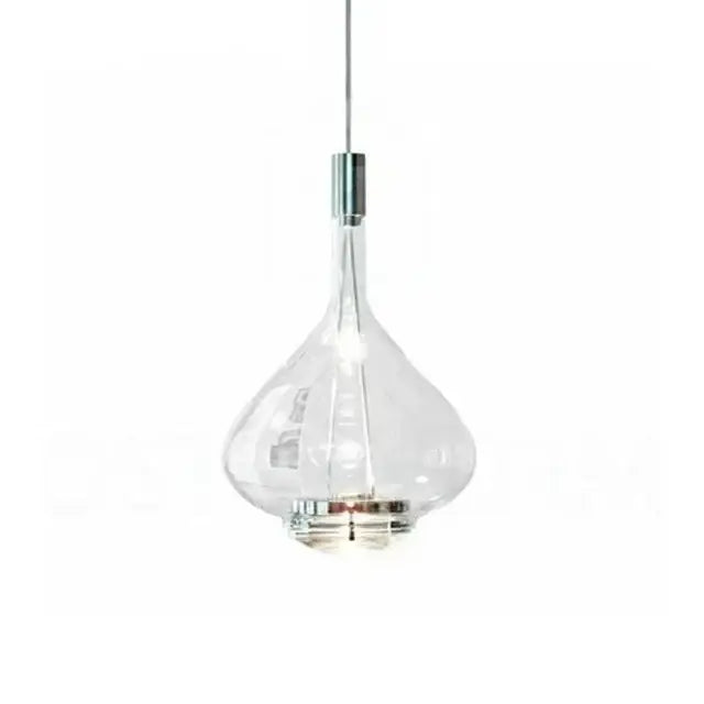Modern amber & clear led glass pendant lamp kitchen lighting