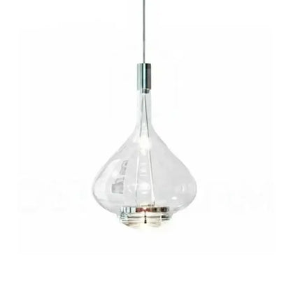 Modern amber & clear led glass pendant lamp kitchen lighting