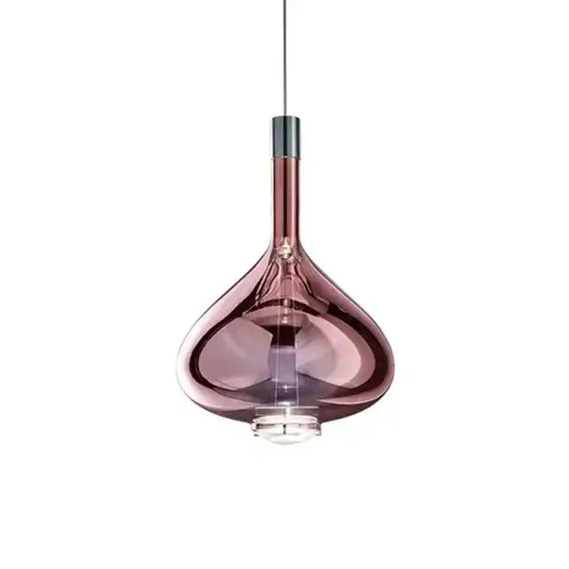 Modern amber & clear led glass pendant lamp kitchen lighting