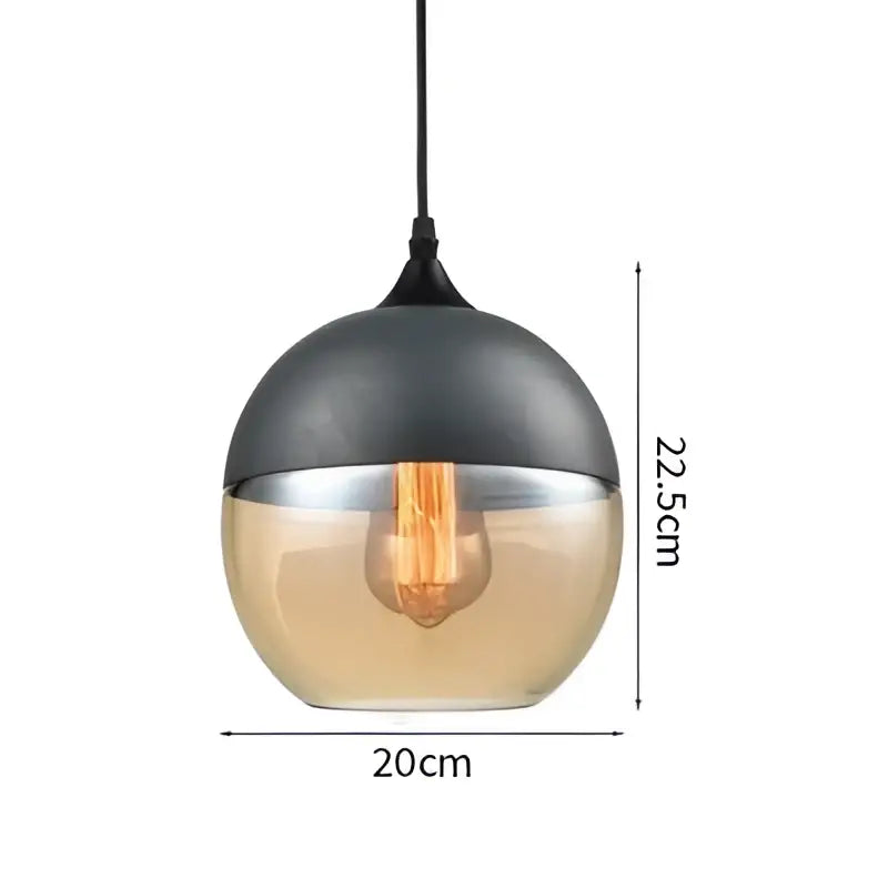 Modern black & clear led glass pendant lamp kitchen light