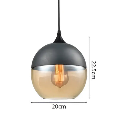 Modern black & clear led glass pendant lamp kitchen light