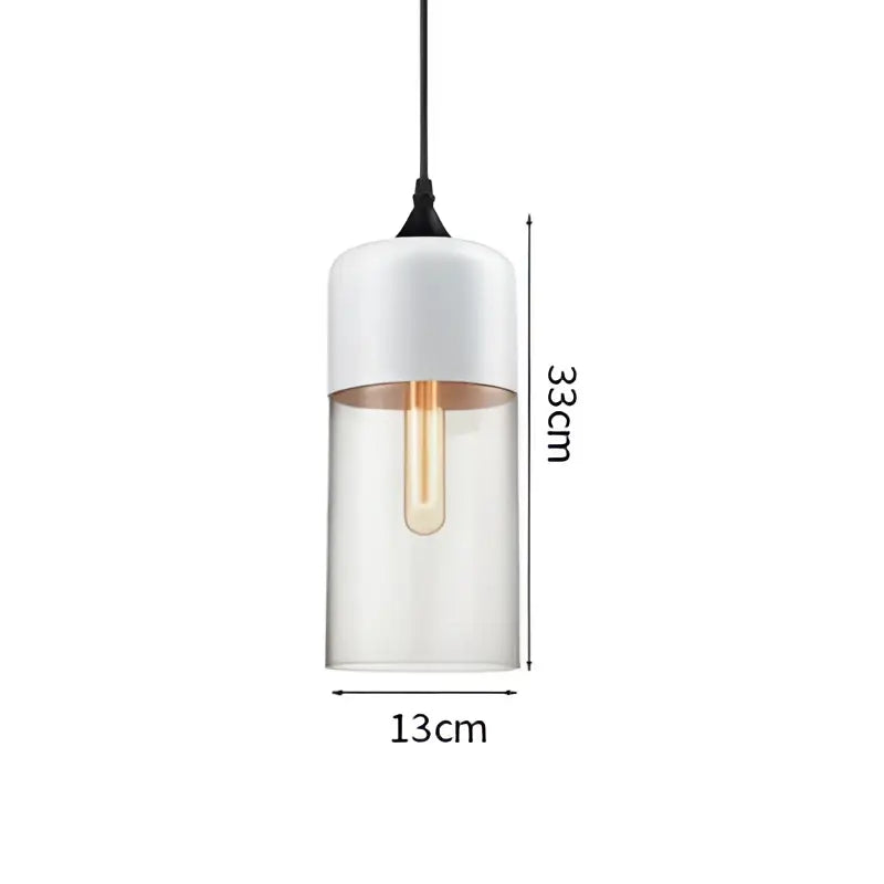 Modern black & clear led glass pendant lamp kitchen light