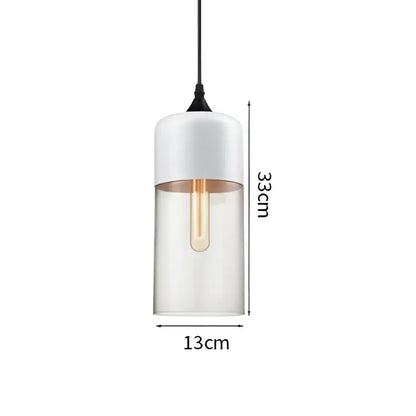 Modern black & clear led glass pendant lamp kitchen light